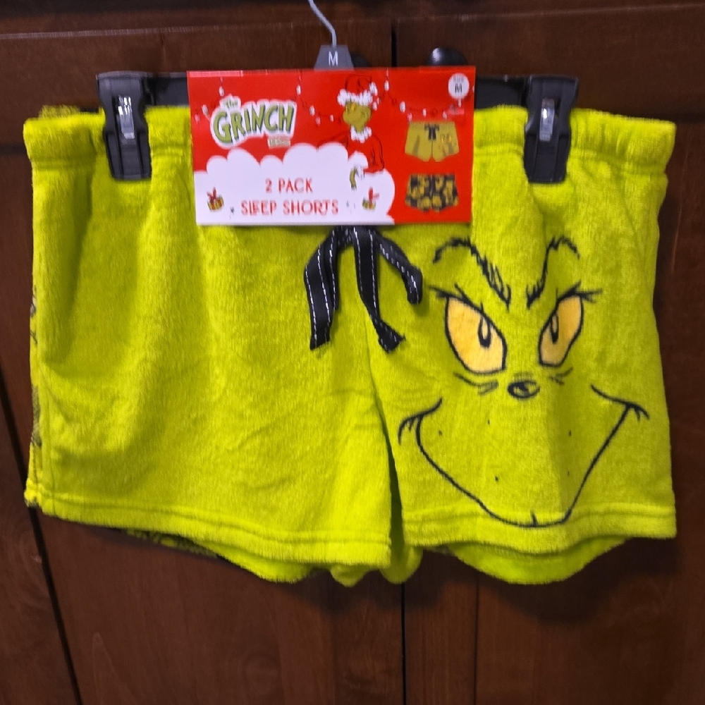 NWT Grinch Sleep Shorts 2-Pack Size M